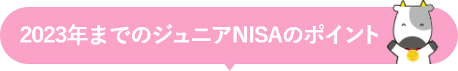 2023年までのジュニアNISAのポイント