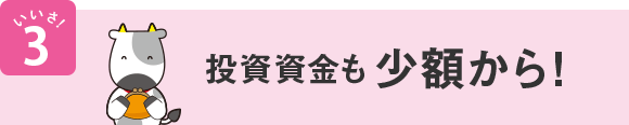いいさ!3 投資資金も少額から!